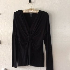 Kenneth Cole black smock top